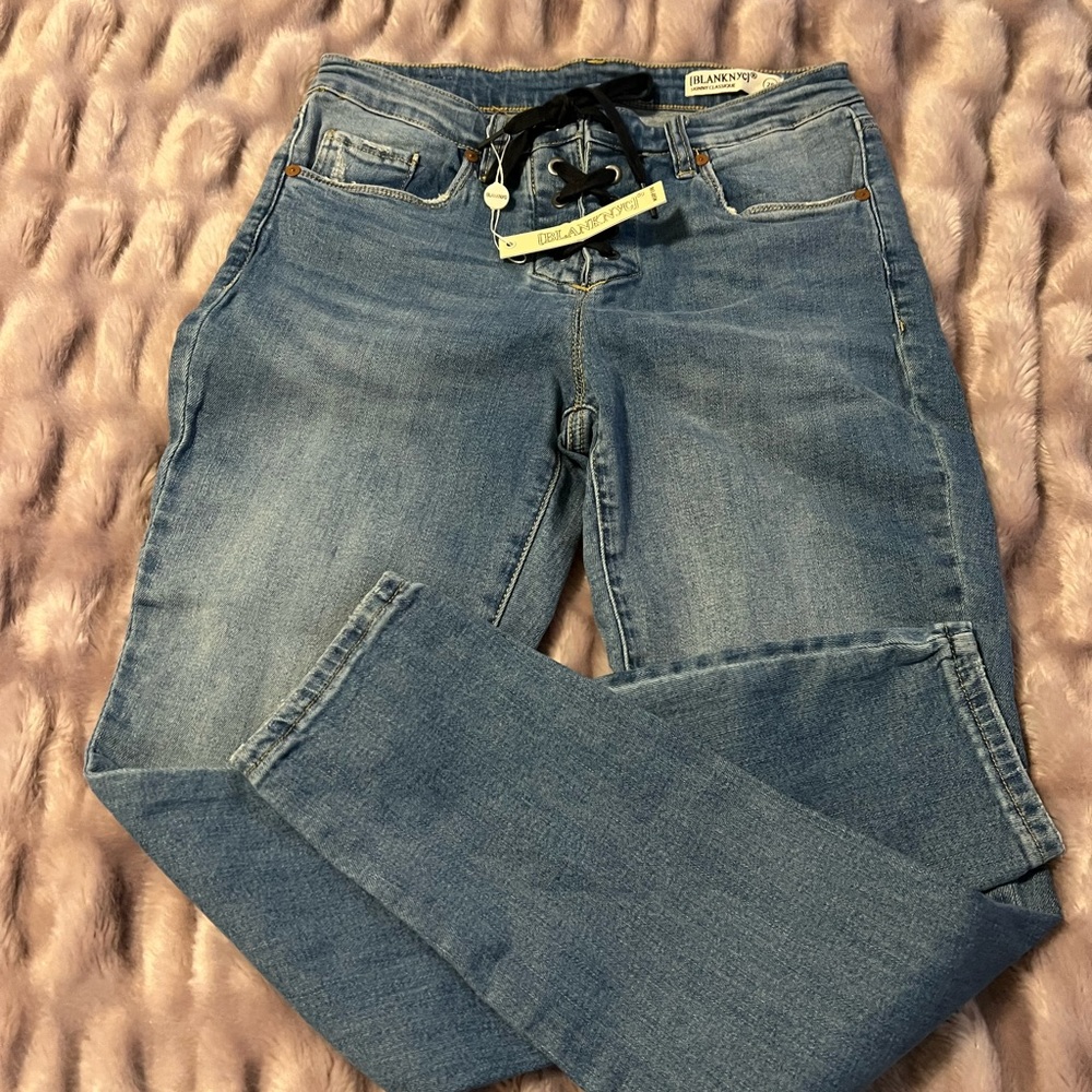 NWT Blank NYC lace up skinny jeans